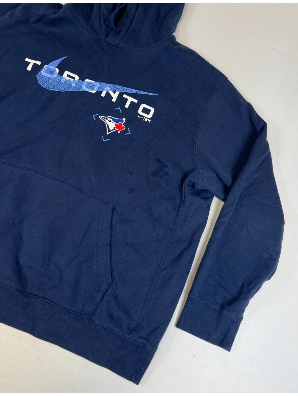 Nike Toronto Blue Jays Mens XL Blue Pullover Hoodie MLB Baseball Sweatshirt - Picture 6 of 11